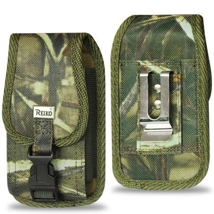 (PLUS SIZE) Rugged Heavy Duty Nylon Canvas Protective Cell Phone Case Pouch (With Metal Belt Clip Belt Loop and Snap Closure) for HTC Evo/HTC HD2/HTC.., By (Best Htc Cell Phone)
