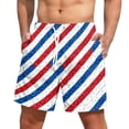 thumbnail image 2 of Men's 250 Anniversary USA Beach Shorts Loose Fit Drawstring Summer Vacation 250th Anniversary Shorts with Pockets, 2 of 4