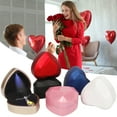 thumbnail image 5 of vnanda Surprise Gift Box for Rings Ring Box Heart Shaped with Led Light Pocket-sized Portable Ring Case for Proposal Engagement Wedding Ring Box with Led, 5 of 8