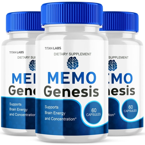 Memo Genesis Advanced Formula Brain Support Pills Maximum Strength Supplement MemoGenesis 180 Capsules