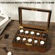 thumbnail image 5 of Uten Caja Para Relojes Con 10 Ranuras Caja Para Relojes De Regalo Para El Día Del Padre Organizador Con Cerradura Dorada Y Llave Caja De Almacenamiento Para Exhibición De Relojes De Madera Con Cojines, 5 of 5