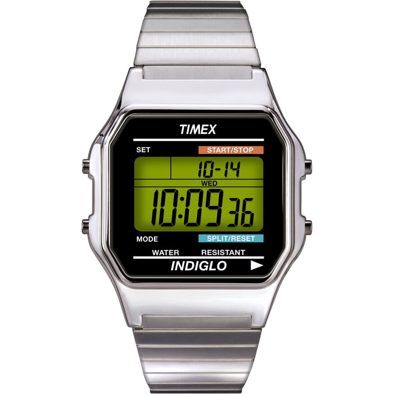 Timex Men's Classic Digital Silver-Tone 34mm Watch photo 1