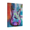 thumbnail image 2 of Painted Bass Guitar Canvas Wall Art - Pop Art by Stephen Chambers, 2 of 4
