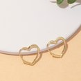thumbnail image 3 of 14K Gold Plated Heart Hoop Huggie Earrings Minimalist Simple Classic For Women Ladies Girls Valentine's Day Birthday Gift 1Pair, 3 of 4