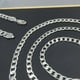 thumbnail image 2 of Men's 925 Sterling Silver Necklace 2/4/6/8/10/12MM 40-75cm Face Chain Necklace Lobster Clasp Men Women Engagement Jewelry Gifts, 2 of 5