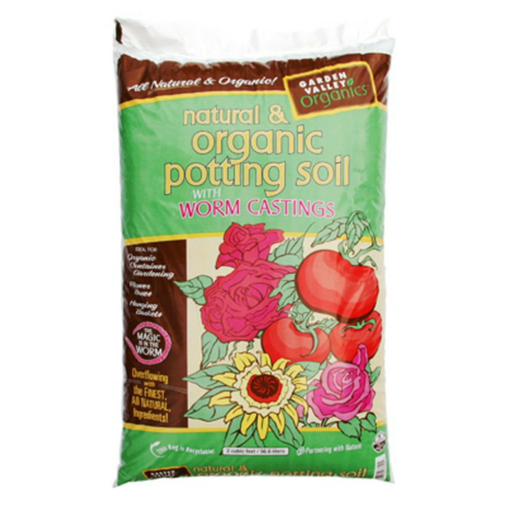 Natural & Organic Potting Soil With Worm Castings, 2Cu. Ft. Walmart