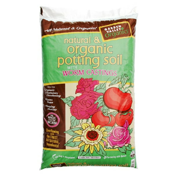 Natural Organic Potting Soil With Worm Castings 2 Cu Ft Walmart Com Walmart Com