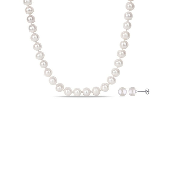 Everly Women's Cultured Pearl Silvertone Jewelry Set
