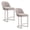 Pewter-oatmeal, variant on Bowery Hill Barrel Back Metal Counter Stool Set in Gray/Espresso