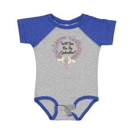 

Inktastic Will You Be My Godmother Proposal Gift Baby Boy or Baby Girl Bodysuit