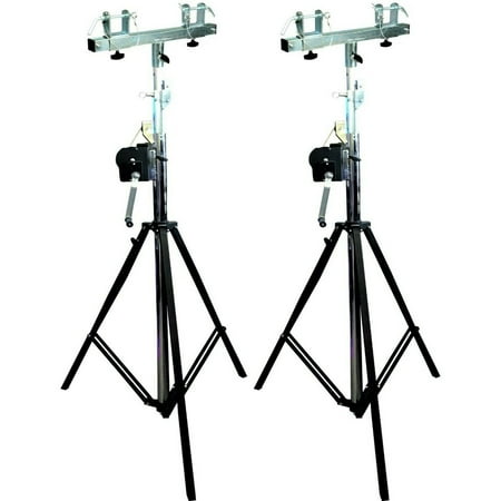 2 DJ Pro Lighting 13 Foot Crank Light Stand & (2) Square Truss T-Bar Adapter2 DJ Pro Lighting 13 Foot Crank Light Stand & (2) Square Truss T-Bar Adapter