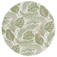 thumbnail image 2 of Safavieh Courtyard Adair Botanical Indoor/Outdoor Area Rug, Ivory/Green, 6'7" x 6'7" Round, 2 of 9