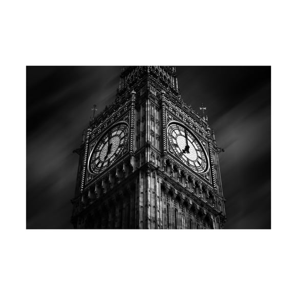 Canvas Wall Art - Nader El Assy 'Big Ben' Wall Art for Living Room, Bedroom, or Office Décor by Trademark Fine Art - 19 x 12 Inches