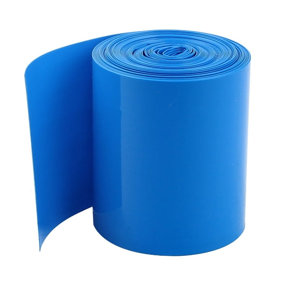 5mètres 50mm Largeur PVC Thermorétractable Enveloppe Tube Bleu pour 2 x 18650 Batterie