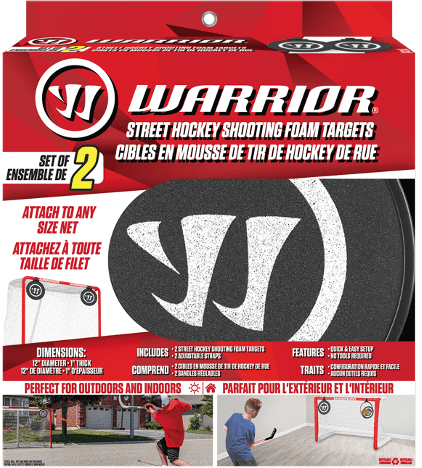 Warrior Street Hockey Shooting Targets Set of 2 - Foam Pop-Out Targets Using Hook and Loops
