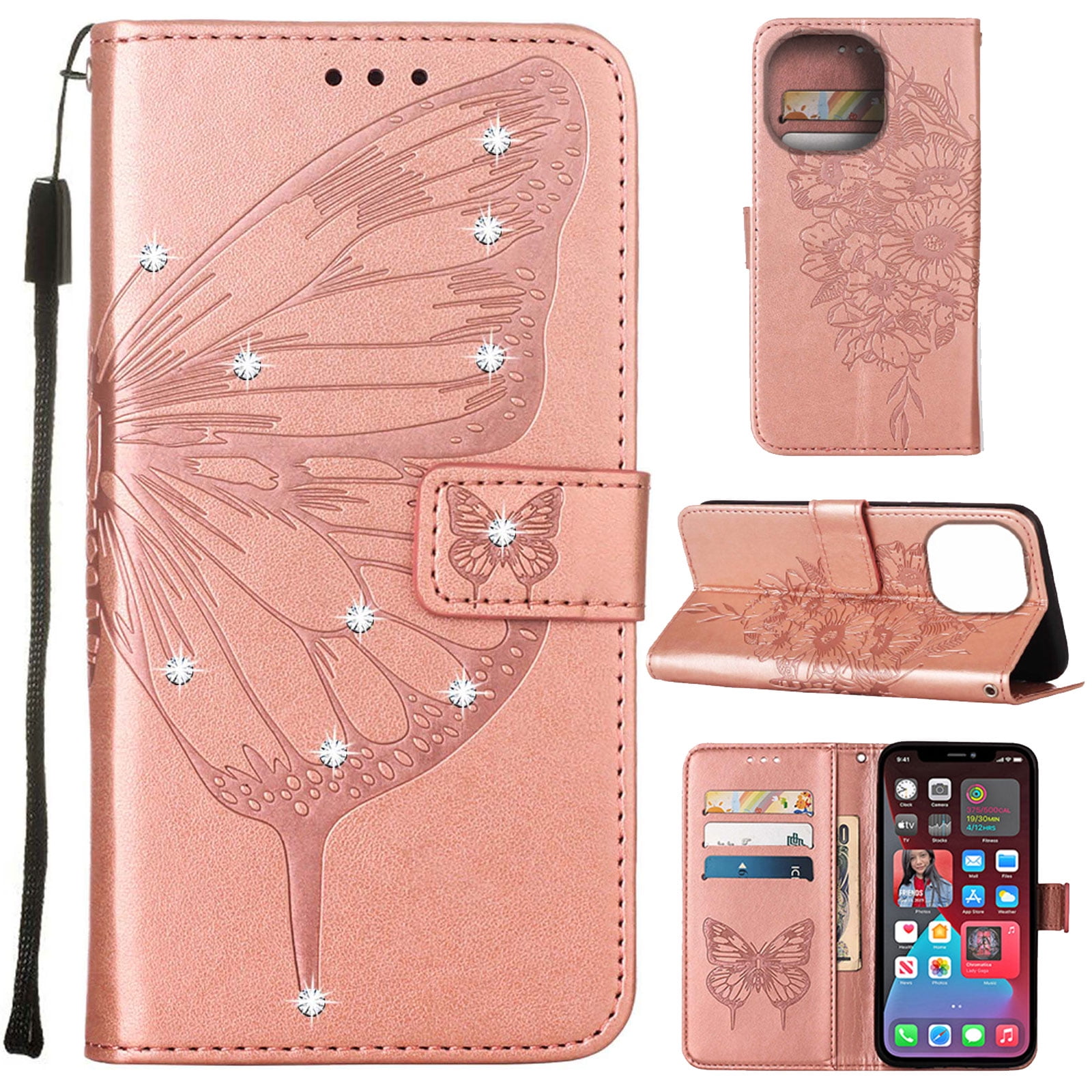 Wallet Case For iPhone 14/14 Pro/14 Pro Max Pattern Leather Flip Holder  Cover