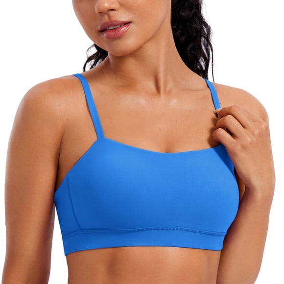 Sostén CRZ YOGA Butterluxe Acolchado Sin Aros Cuello Cuadrado Azul S