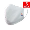 thumbnail image 7 of 5 Pack Dony Unisex 3 Layers Face Mask, Washable and Reusable Over 60 Times with Cotton Earloops-White, 7 of 7