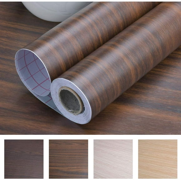 Art3d Decorative Contact Paper Countertops - Self Adhesive Shelf Drawer Liner - Black Wood Contact Wallpaper - Waterproof, Peel and Stick, Easily Removable (17.71" x 78.74", Walnut 6)