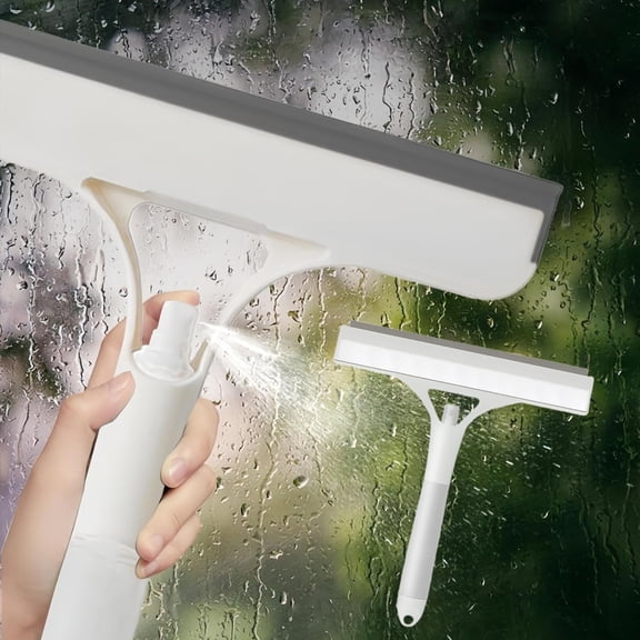 Window Glass Cleaning Squeegee Scraper, 3-in-1 Window Cleaning Scraper, Blue