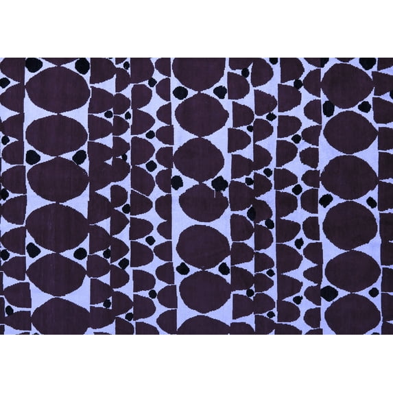 Ahgly Company Indoor Rectangle Abstract Blue Modern Area Rugs, 7' x 9'