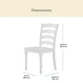 thumbnail image 3 of Pioneer Woman Harper Solid Wood Dining Chairs, 2 Pack, White, 3 of 14