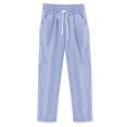 thumbnail image 5 of Giftesty Pants for Women Clearance Women's Fashion Casual Solid Color Elastic Cotton and Linen Trousers Pants, 5 of 5