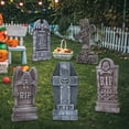 thumbnail image 2 of Lápidas de cementerio RIP de espuma de 17 pulgadas (paquete de 5), decoraciones de lápidas y 12 estacas de metal adicionales para decoraciones de jardín Xemadio WRQX-531, 2 of 5