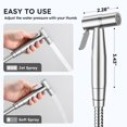 thumbnail image 4 of Arofa Pulvérisateur Bidet Portatif pour Toilettes - Contrôle de Pression d'Eau Réglable avec Boyau de Bidet pour Lavage Féminin, Acier Inoxydable Nickel Brossé, 4 of 6