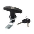 thumbnail image 3 of CUTICATE T Handle Lock with Keys,Easy to Install Shed Door Latch Keyed T Handle Lock Kit for Tool Box, Vehicle, Trucks, Car, Vehicles Black, 3 of 8