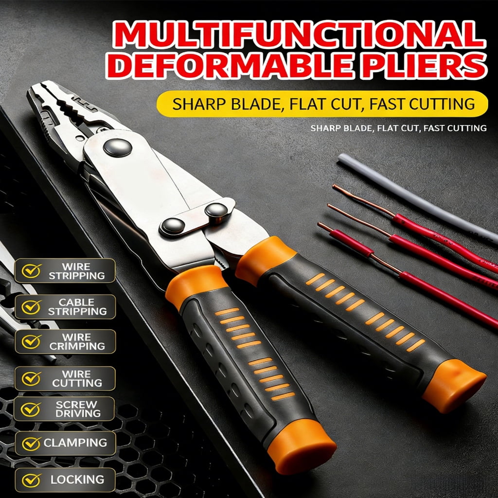 CEORPER Double Head Reversible Multi Purpose Electrician Wire Cutters Pliers With Construction Suitable For Various Repair Tasks
