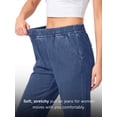 thumbnail image 5 of Fantaslook Pull On Jeans for Women Straight Leg Casual Pants Elastic Waist Denim Pants with Pockets, 5 of 9
