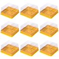 thumbnail image 4 of 50pcs Plastic Mini Cake Box Square Mooncake Dome Cake Boxes Golden Christmas Festival Wedding Birthday Packing Box (Large), 4 of 9