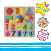 Spark Create Imagine Wooden Shape and Number Puzzle, Baby and Toddler Toys