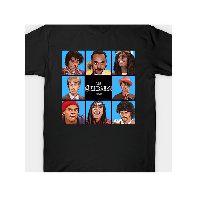 Men's 100% cotton | hot stamping print | T-shirt Chappelle Crew Men's Printed T-shirt-High Quality, Casual, Short Sleeve, round Neck, Comfortable, Classic Style