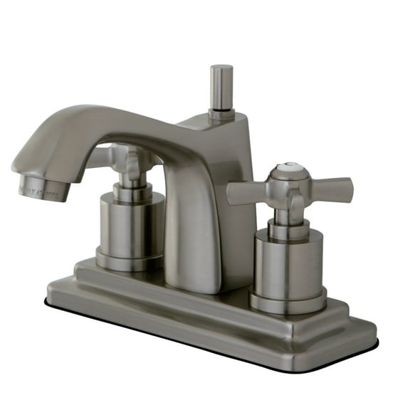 Kingston Brass KS8648ZX 4 in. Centerset Bathroom Faucet, Brushed Nickel