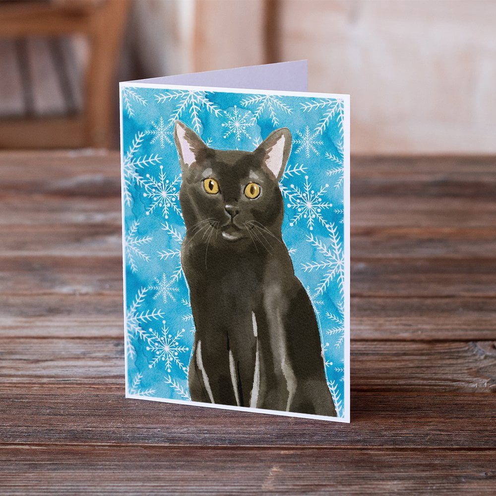 Bombay Winter Snowflake Greeting Cards and Envelopes Pack of 8