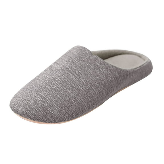eileial Men's Lightweight Cotton Slippers with Memory Foam and Soft Sole,Khaki 12