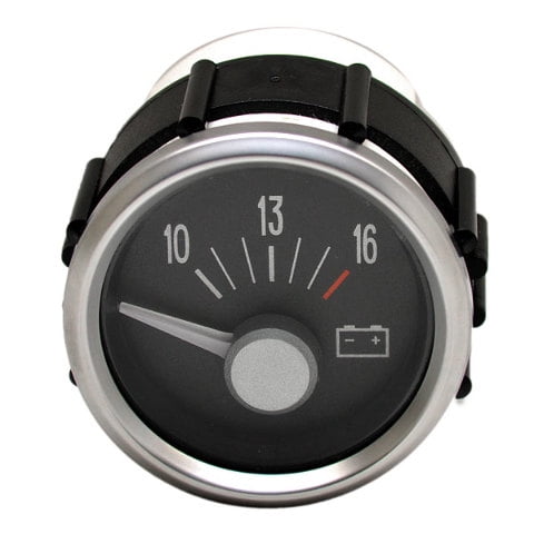 Faria Boat Volt Gauge VP7930B | 2 Inch Silver Black 10-16