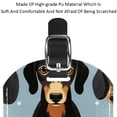 thumbnail image 4 of Square 2Pack PU Leather Dachshund Cruise Luggage Tag with Privacy Cover and Name ID Tag for Travel Handbags Backpacks Luggage Tags, 4 of 6