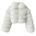 thumbnail image 6 of IROINNID Women's Faux-fur Jacket Long Sleeve Solid Color Outwear, Comfy Winter Warm Jackets Faux Jacket Warm Furry Faux Jacket Outerwear, 6 of 7