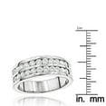thumbnail image 3 of 14K Mens Wedding Ring Round Natural 1.5 Ctw Diamonds For Him (White Gold Size 9), 3 of 3