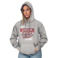 thumbnail image 4 of Wisconsin America Dairyland Map Shape Hoodie Sweatshirt Women Men Brisco Brands X, 4 of 6