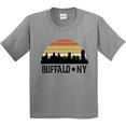 thumbnail image 3 of Inktastic Buffalo New York Skyline Retro Youth T-Shirt, 3 of 5