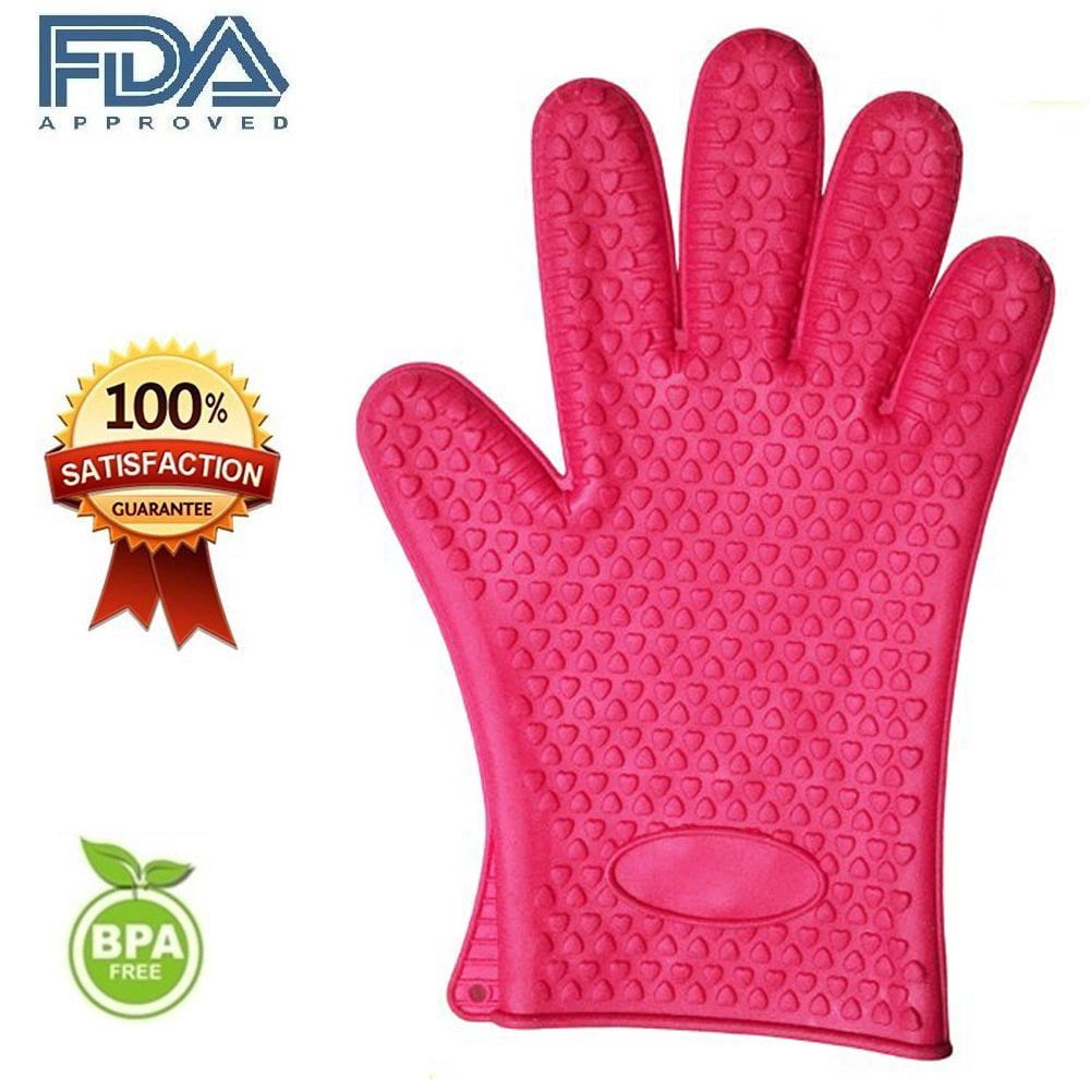 Silicon Oven Gloves, Baking Gloves, BBQ, Kitchen Cooking ...
