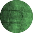 thumbnail image 1 of Ahgly Company Indoor Round Oriental Emerald Green Industrial Area Rugs, 5' Round, 1 of 4