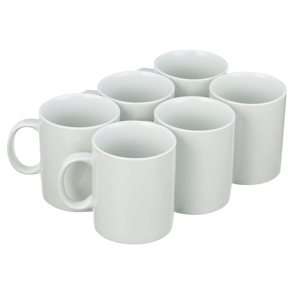 Amuse- Professional Barista Classic Large Mug for Coffee, Tea, Chocolate or Latte- Set of 6- 15 oz