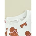 thumbnail image 6 of 0-3Y Toddler Baby Boys Girls Christmas Clothes Sets 6M 12M 18M 24M 3Y 2pcs Long Sleeve Gingerbread Print Sweatshirt Tops Drawstring Pant, 6 of 9