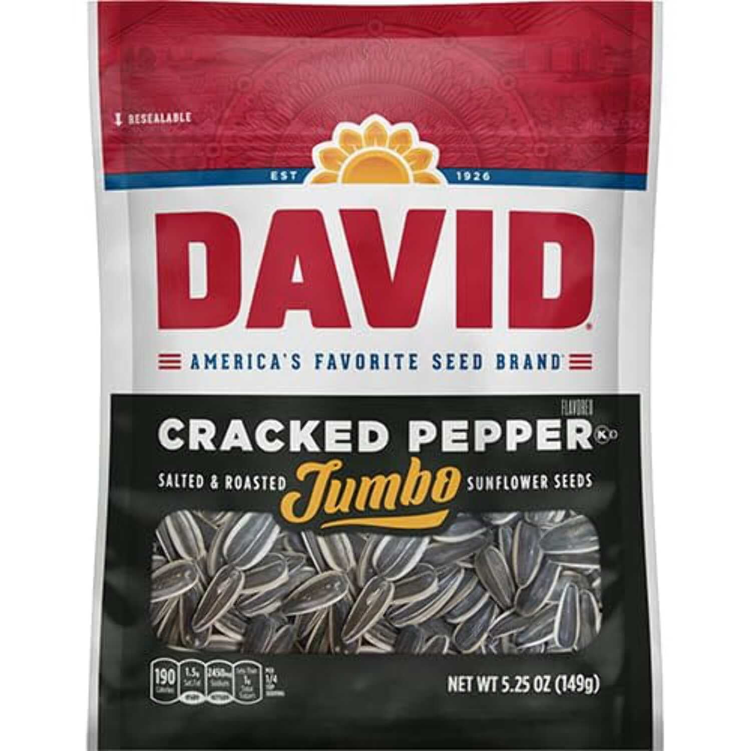 David Sunflower Seeds Variety Pack, 8 Exciting Flavors, 5.25 Ounce Each, 1 Bag per Flavor