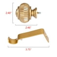 thumbnail image 4 of UTOPIA ALLEY Wall Mounted 3/4 Inch Curtain Rod - Curtain Rods For Windows 86 to 120 Inch, Adjustable Drapery Rods, Gold Curtain Rods, Bedroom Curtain Rods, Tapestry Poles (Gold 86"-120"), 4 of 8